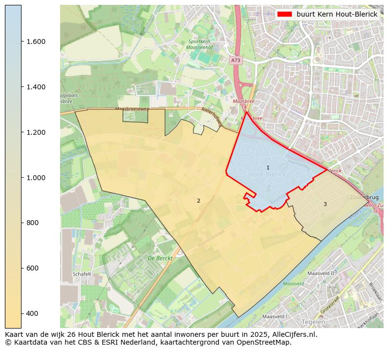 Afbeelding van de buurt Kern Hout-Blerick op de kaart.