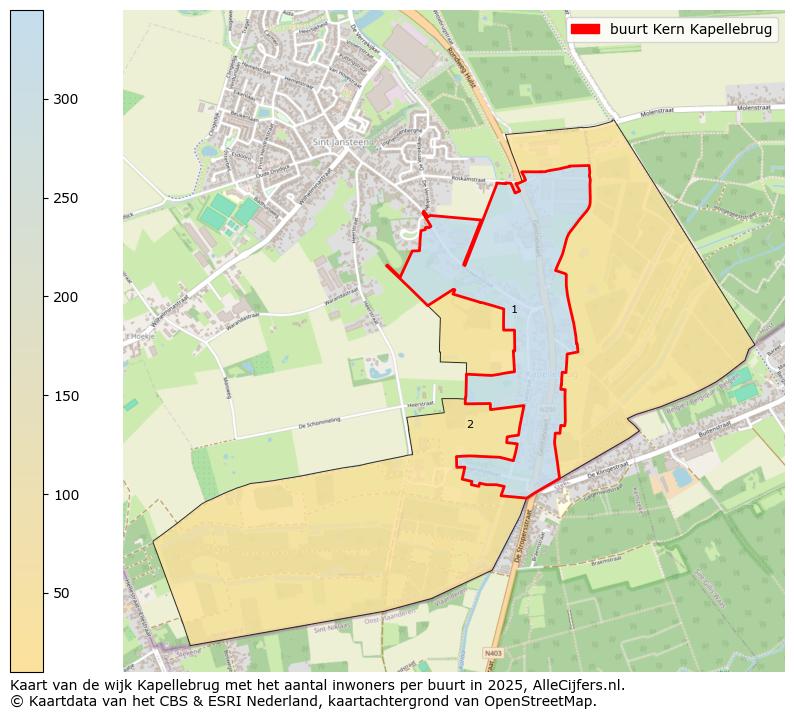 Afbeelding van de buurt Kern Kapellebrug op de kaart.