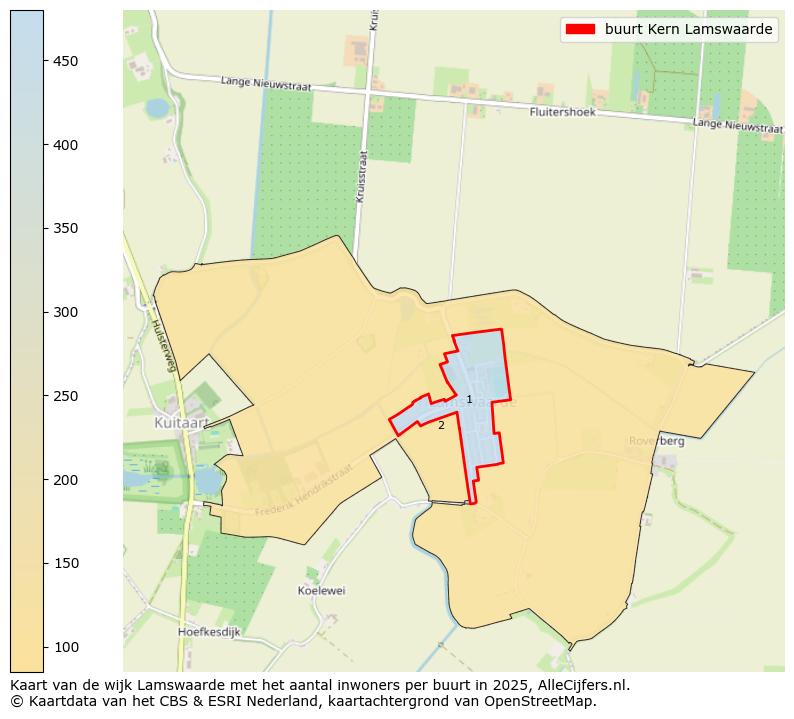 Afbeelding van de buurt Kern Lamswaarde op de kaart.