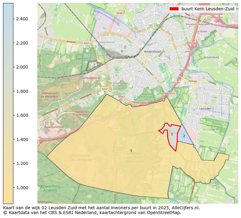 Afbeelding van de buurt Kern Leusden-Zuid op de kaart.