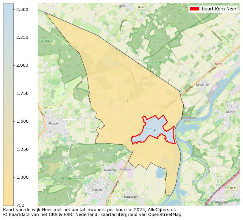 Afbeelding van de buurt Kern Neer op de kaart.