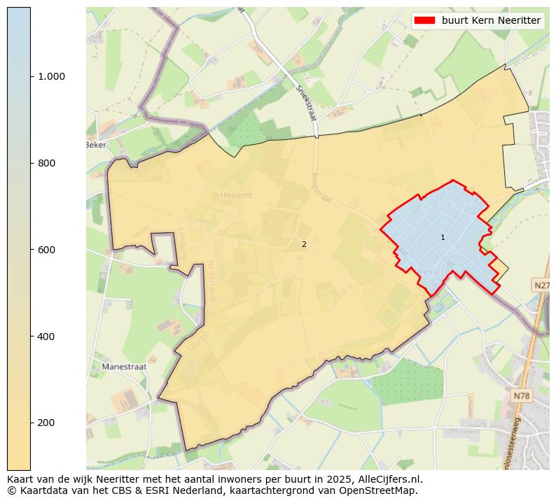 Afbeelding van de buurt Kern Neeritter op de kaart.