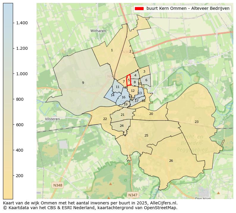 Afbeelding van de buurt Kern Ommen - Alteveer Bedrijven op de kaart.