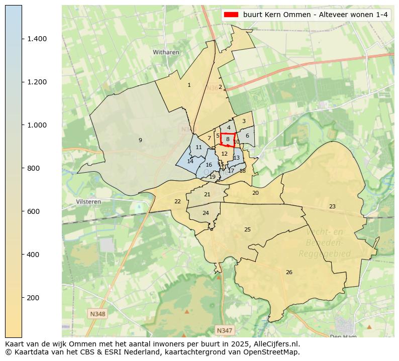 Afbeelding van de buurt Kern Ommen - Alteveer wonen 1-4 op de kaart.