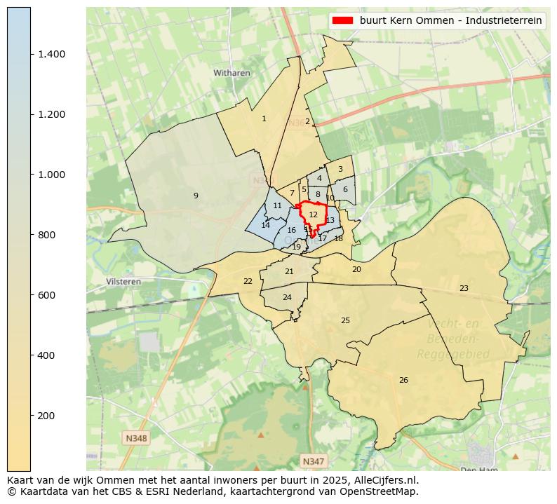 Afbeelding van de buurt Kern Ommen - Industrieterrein op de kaart.