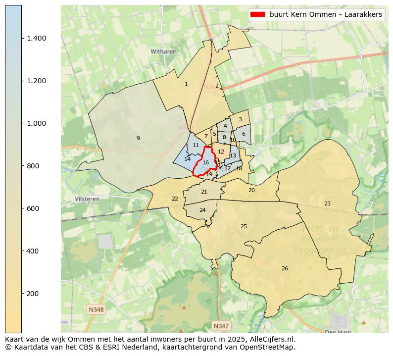 Afbeelding van de buurt Kern Ommen - Laarakkers op de kaart.