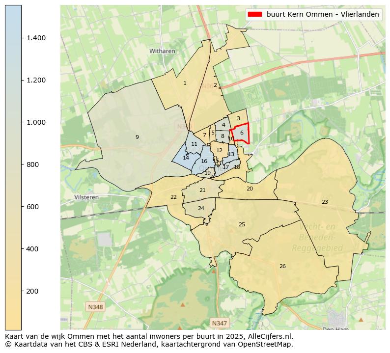 Afbeelding van de buurt Kern Ommen - Vlierlanden op de kaart.