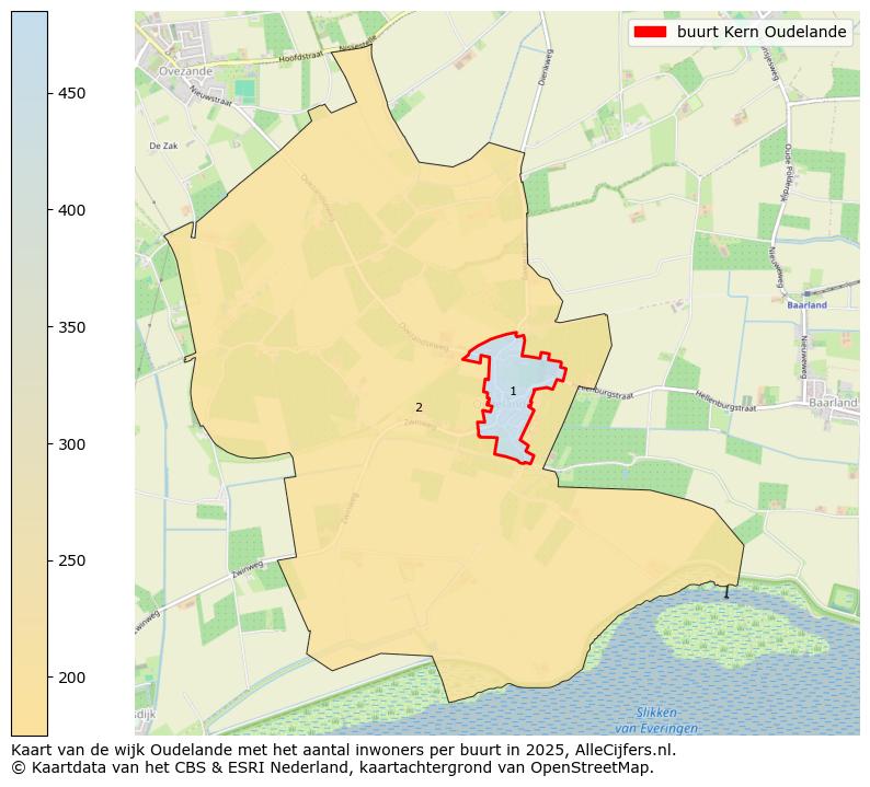 Afbeelding van de buurt Kern Oudelande op de kaart.