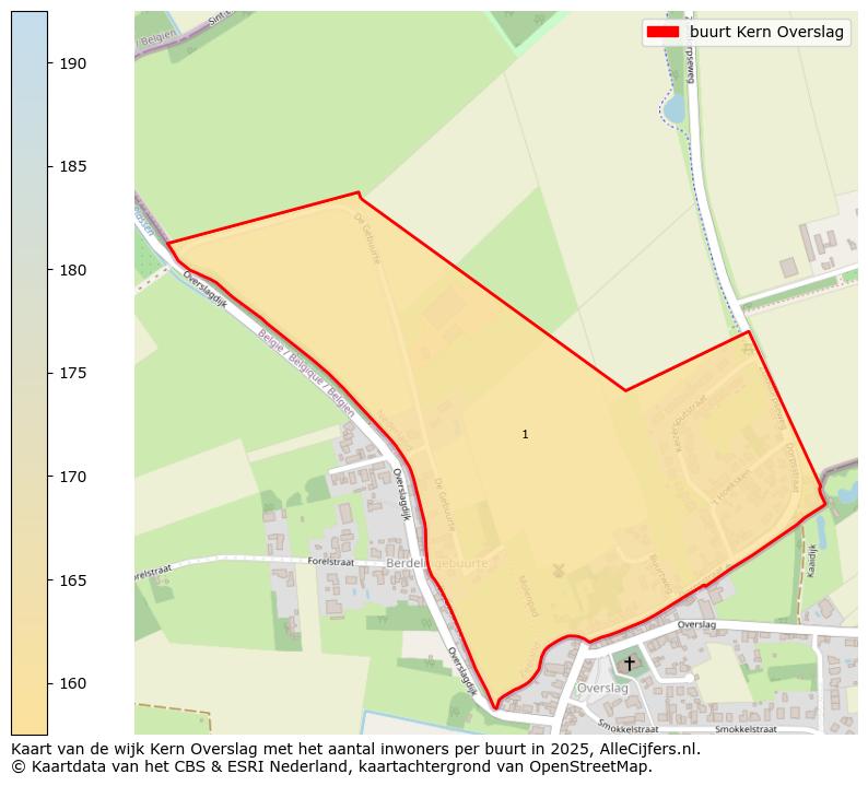 Afbeelding van de buurt Kern Overslag op de kaart.