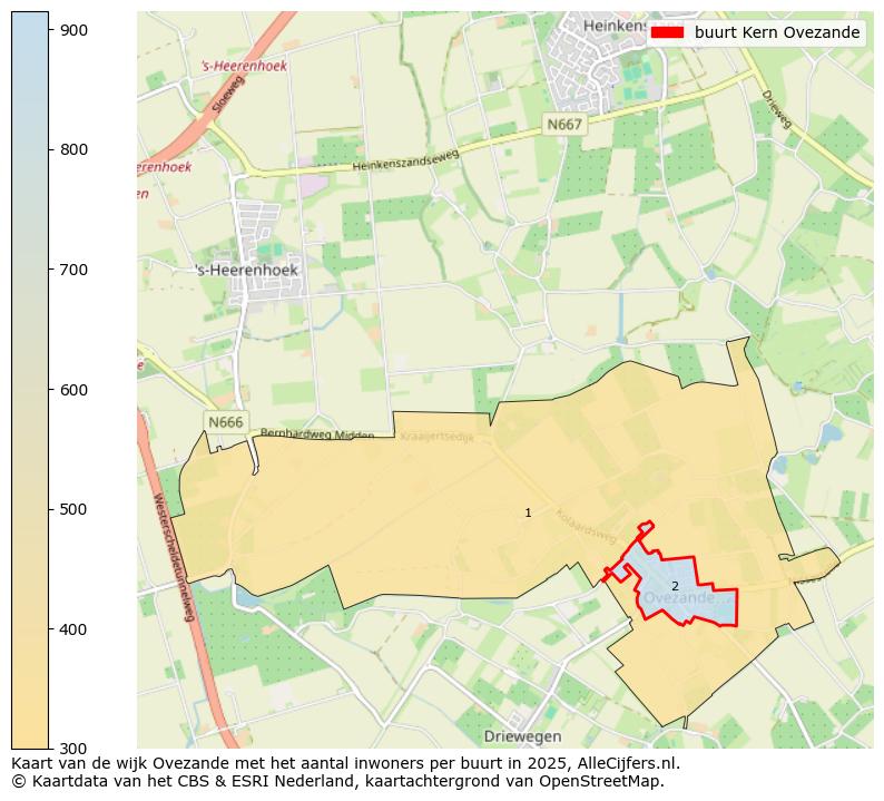 Afbeelding van de buurt Kern Ovezande op de kaart.