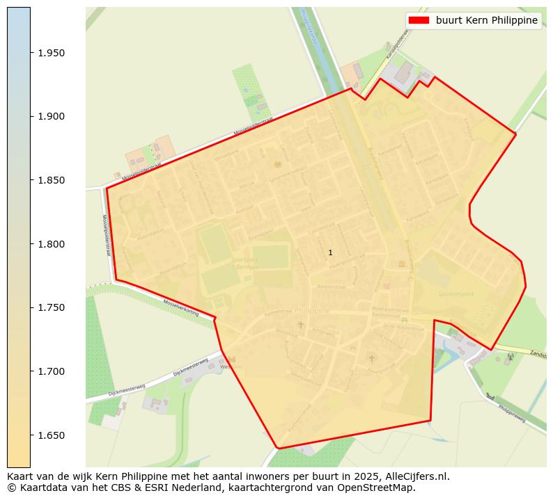 Afbeelding van de buurt Kern Philippine op de kaart.