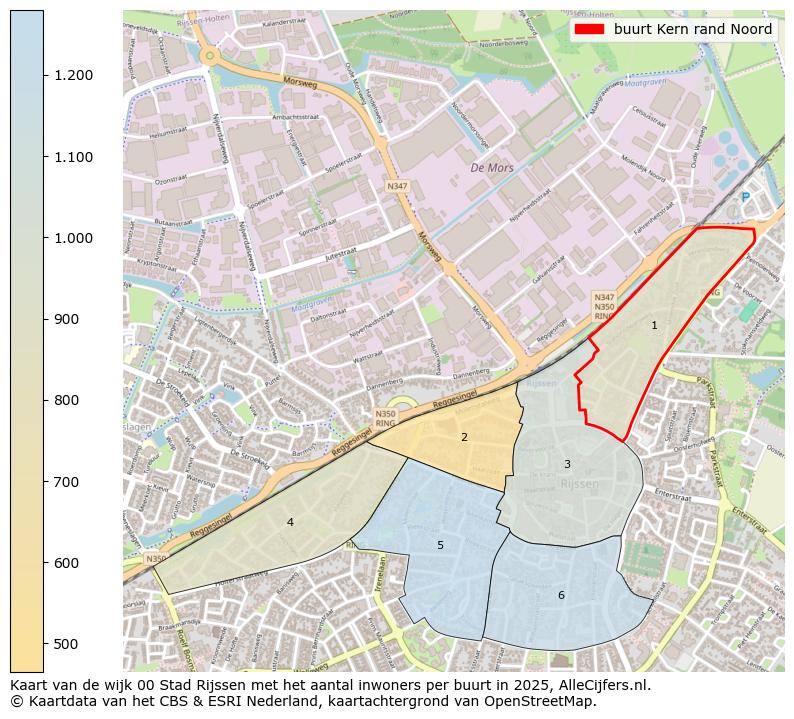 Afbeelding van de buurt Kern rand Noord op de kaart.