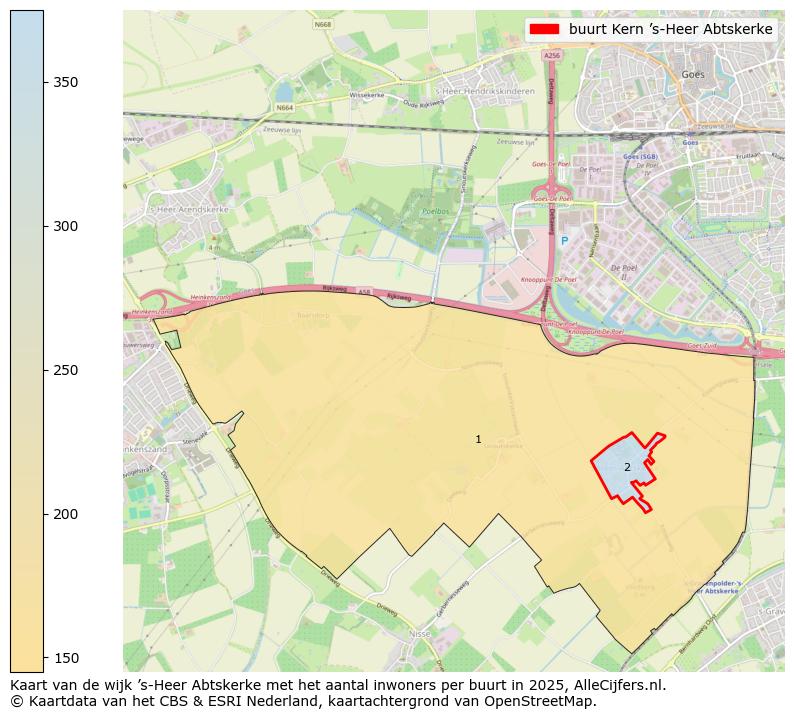 Afbeelding van de buurt Kern ’s-Heer Abtskerke op de kaart.