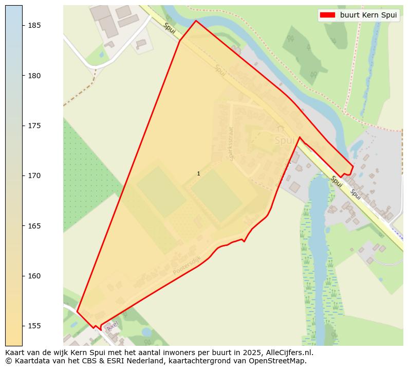 Afbeelding van de buurt Kern Spui op de kaart.