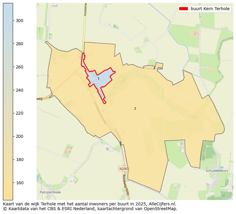 Afbeelding van de buurt Kern Terhole op de kaart.