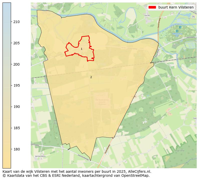 Afbeelding van de buurt Kern Vilsteren op de kaart.