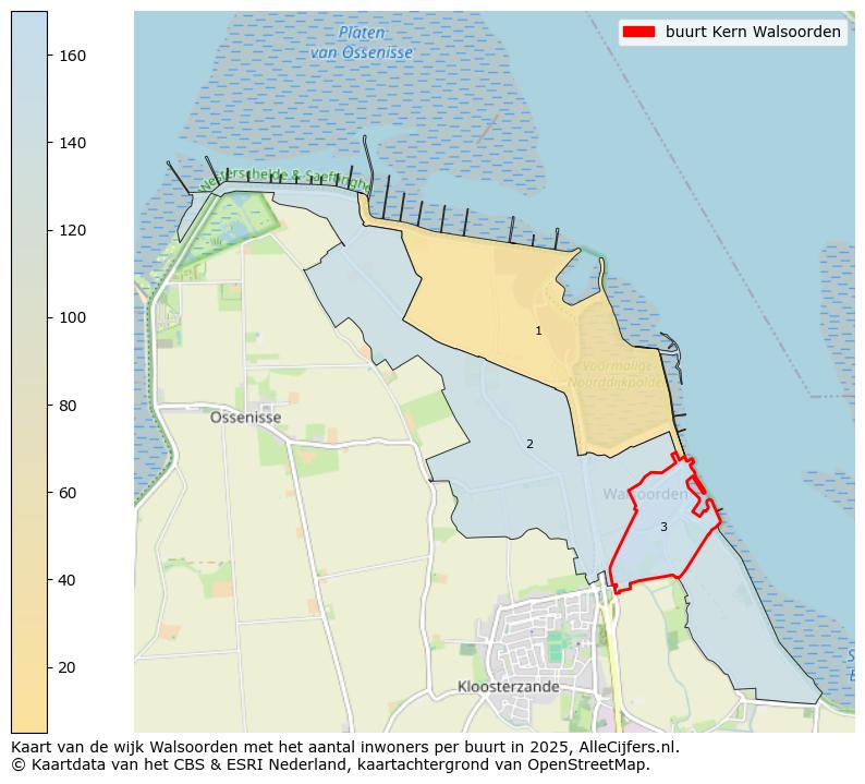 Afbeelding van de buurt Kern Walsoorden op de kaart.