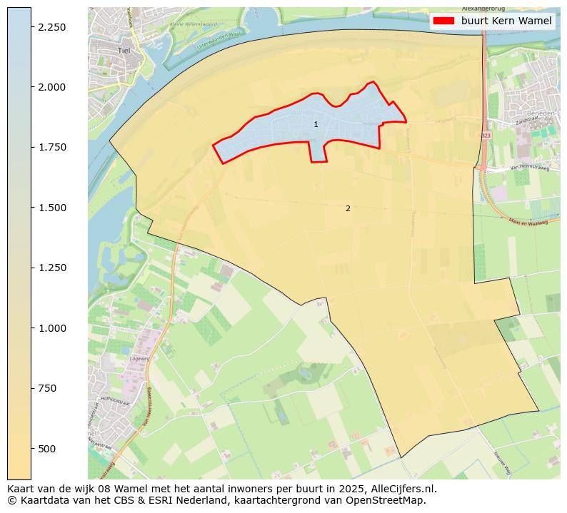 Afbeelding van de buurt Kern Wamel op de kaart.