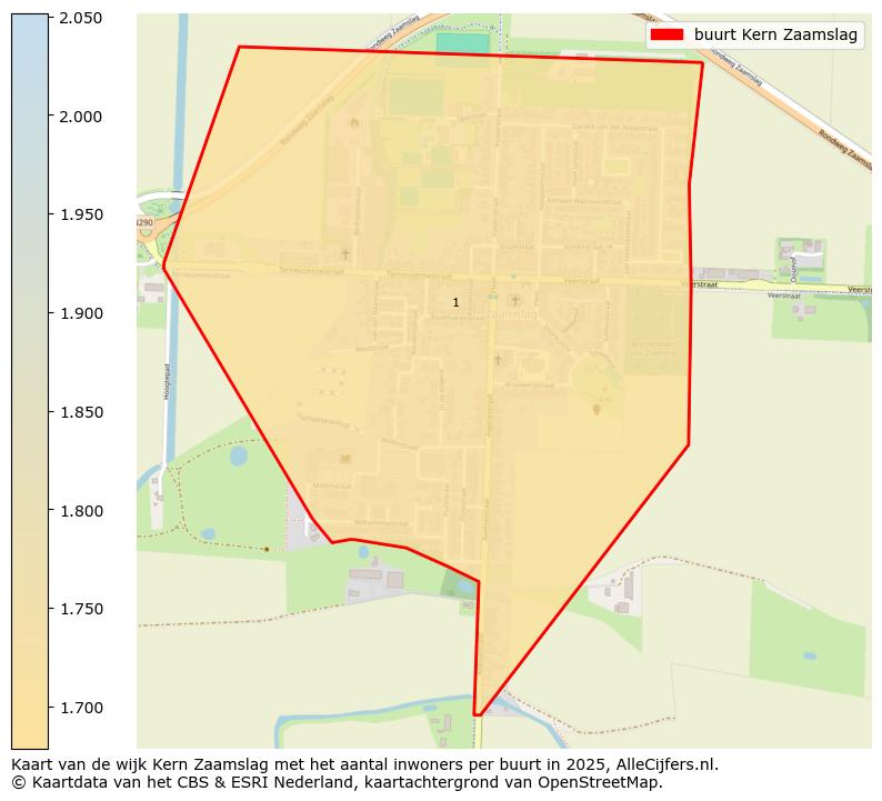Afbeelding van de buurt Kern Zaamslag op de kaart.