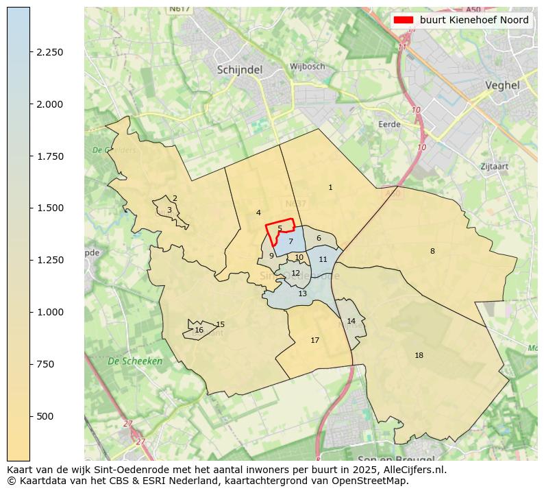 Afbeelding van de buurt Kienehoef Noord op de kaart.