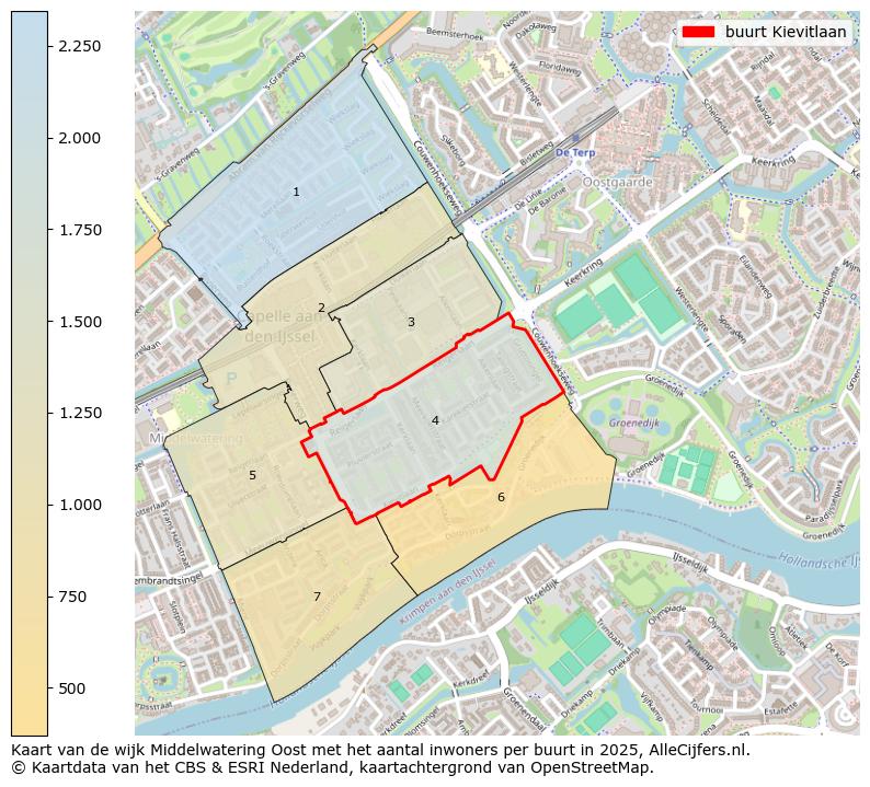 Afbeelding van de buurt Kievitlaan op de kaart.