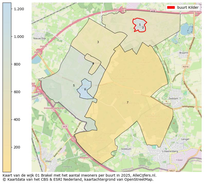 Afbeelding van de buurt Kilder op de kaart.