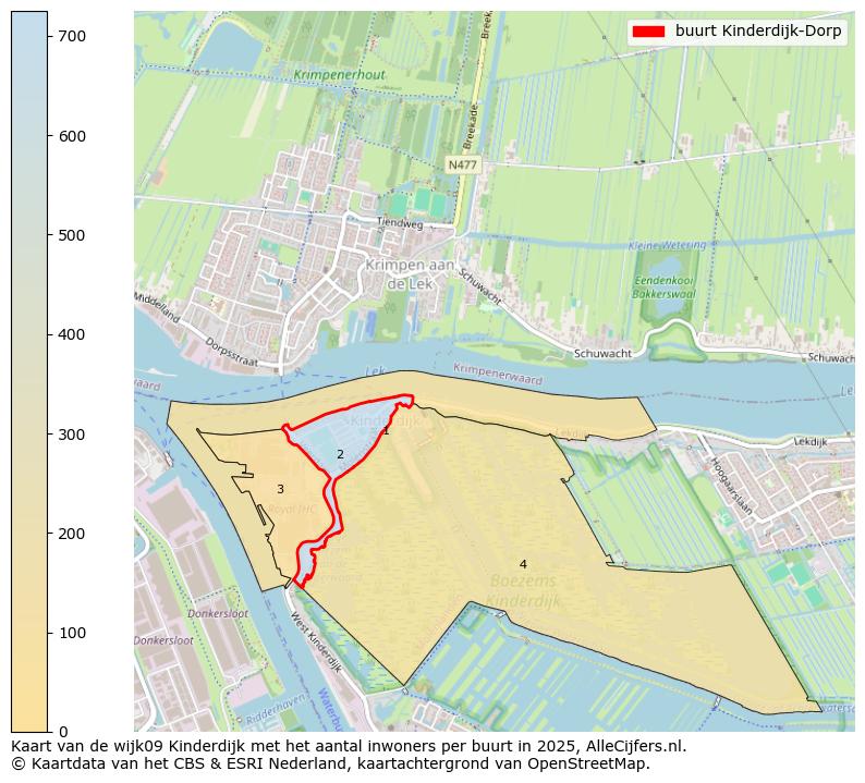 Afbeelding van de buurt Kinderdijk-Dorp op de kaart.