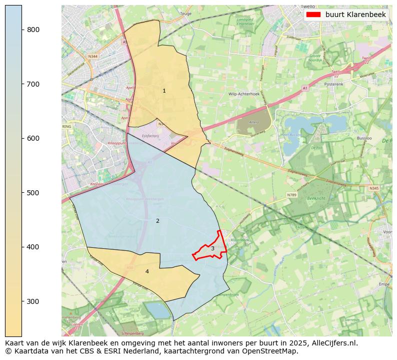 Afbeelding van de buurt Klarenbeek op de kaart.