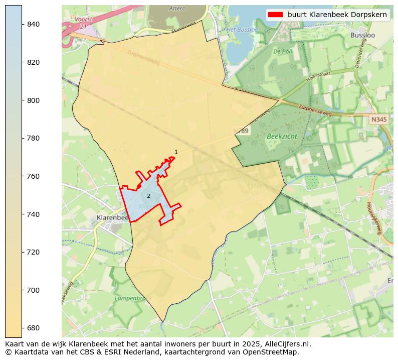 Afbeelding van de buurt Klarenbeek Dorpskern op de kaart.