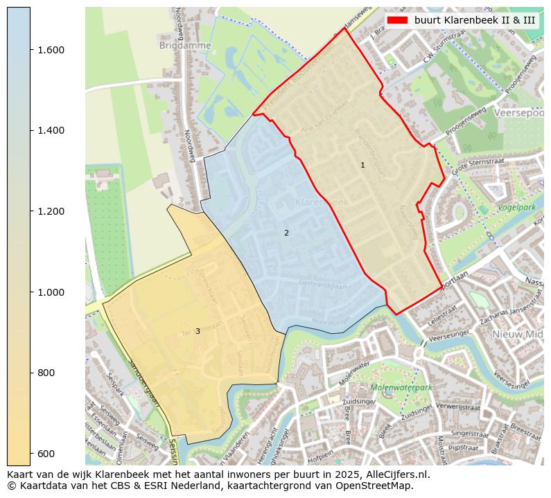 Afbeelding van de buurt Klarenbeek II & III op de kaart.