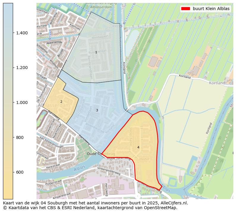 Afbeelding van de buurt Klein Alblas op de kaart.