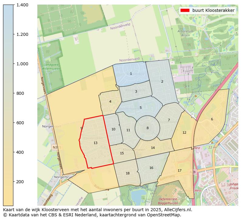 Afbeelding van de buurt Kloosterakker op de kaart.