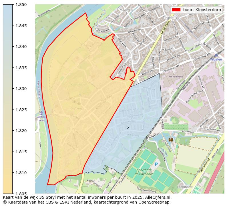 Afbeelding van de buurt Kloosterdorp op de kaart.