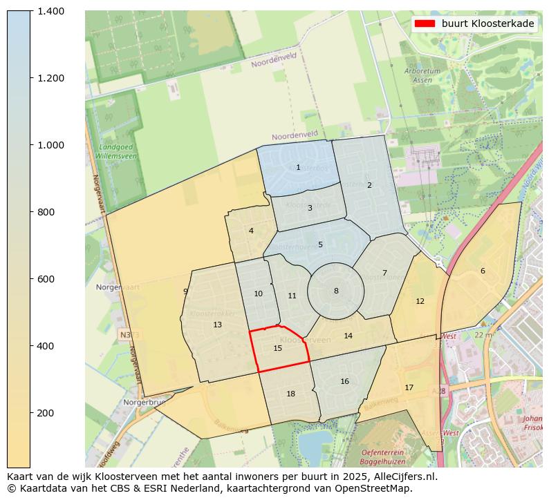 Afbeelding van de buurt Kloosterkade op de kaart.