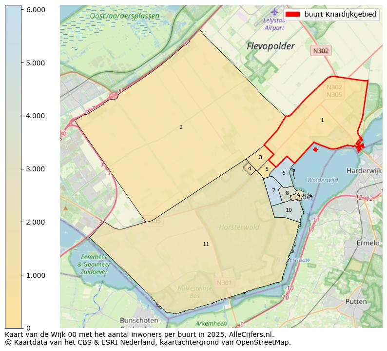 Afbeelding van de buurt Knardijkgebied op de kaart.