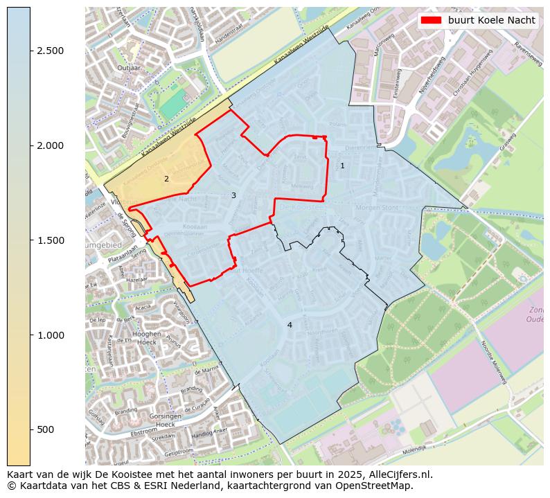 Afbeelding van de buurt Koele Nacht op de kaart.