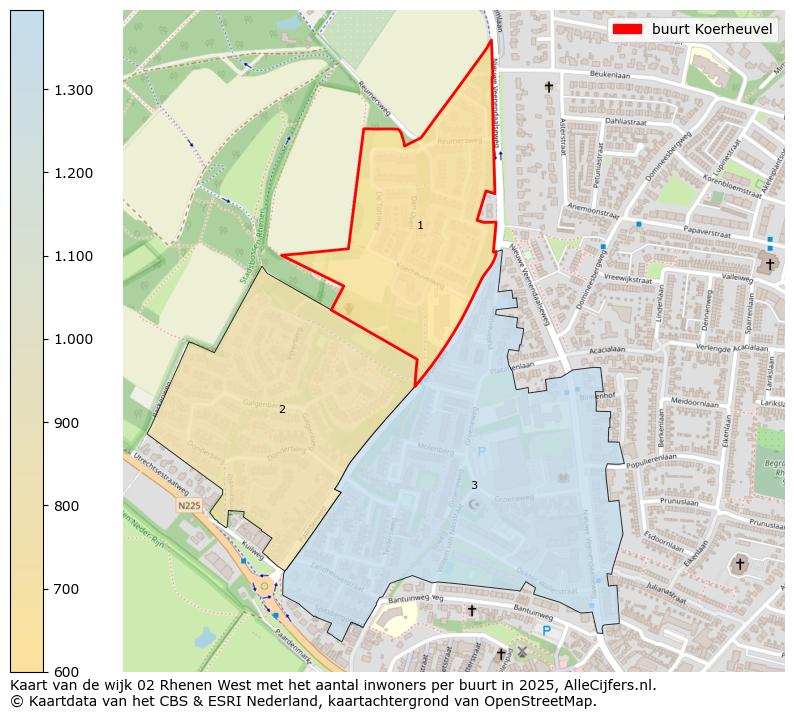 Afbeelding van de buurt Koerheuvel op de kaart.