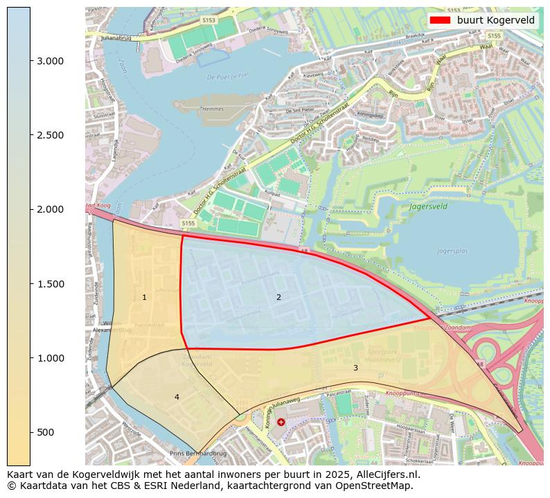 Afbeelding van de buurt Kogerveld op de kaart.