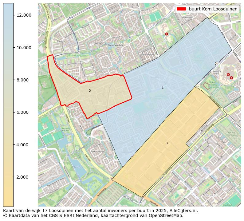 Afbeelding van de buurt Kom Loosduinen op de kaart.