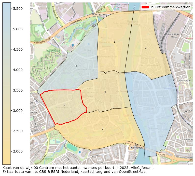 Afbeelding van de buurt Kommelkwartier op de kaart.