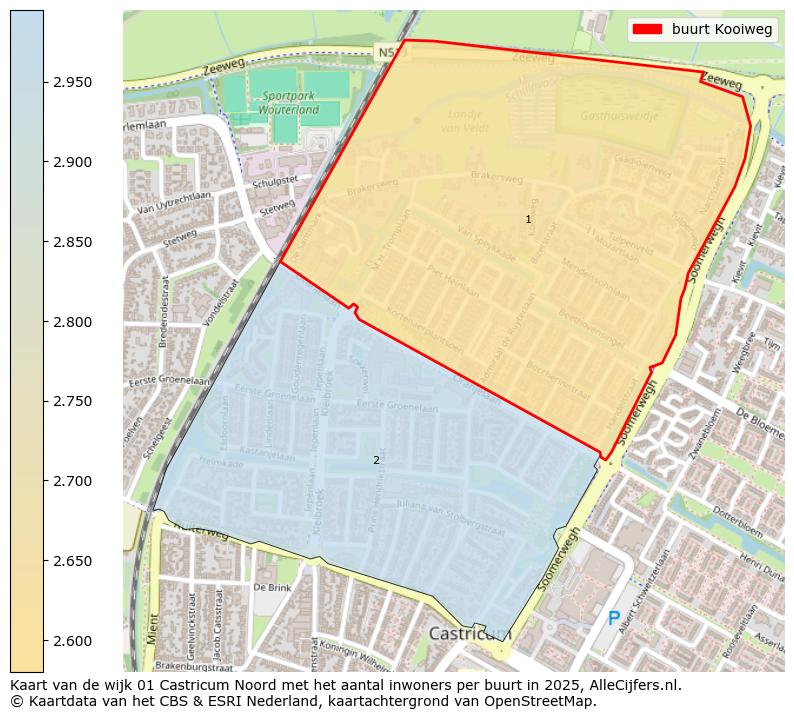 Afbeelding van de buurt Kooiweg op de kaart.