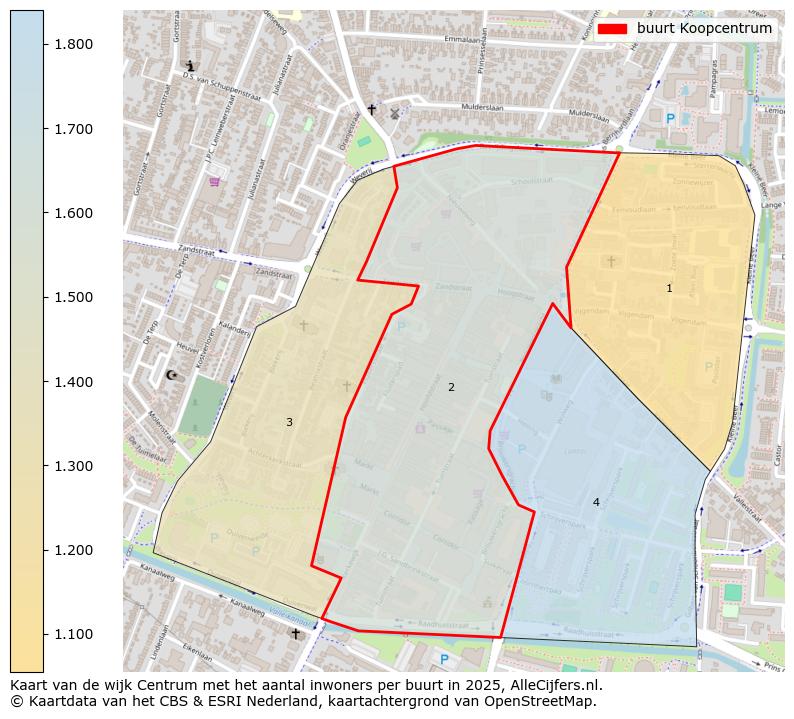 Afbeelding van de buurt Koopcentrum op de kaart.