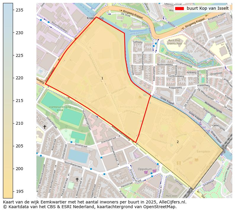 Afbeelding van de buurt Kop van Isselt op de kaart.