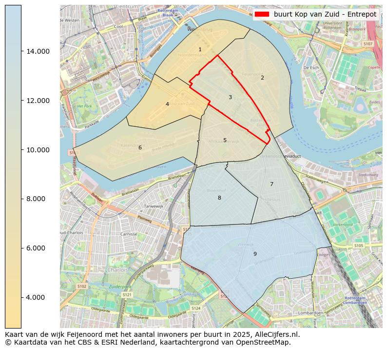 Afbeelding van de buurt Kop van Zuid - Entrepot op de kaart.
