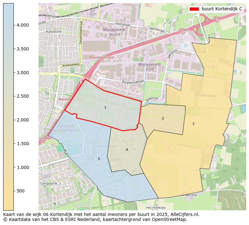 Afbeelding van de buurt Kortendijk C op de kaart.