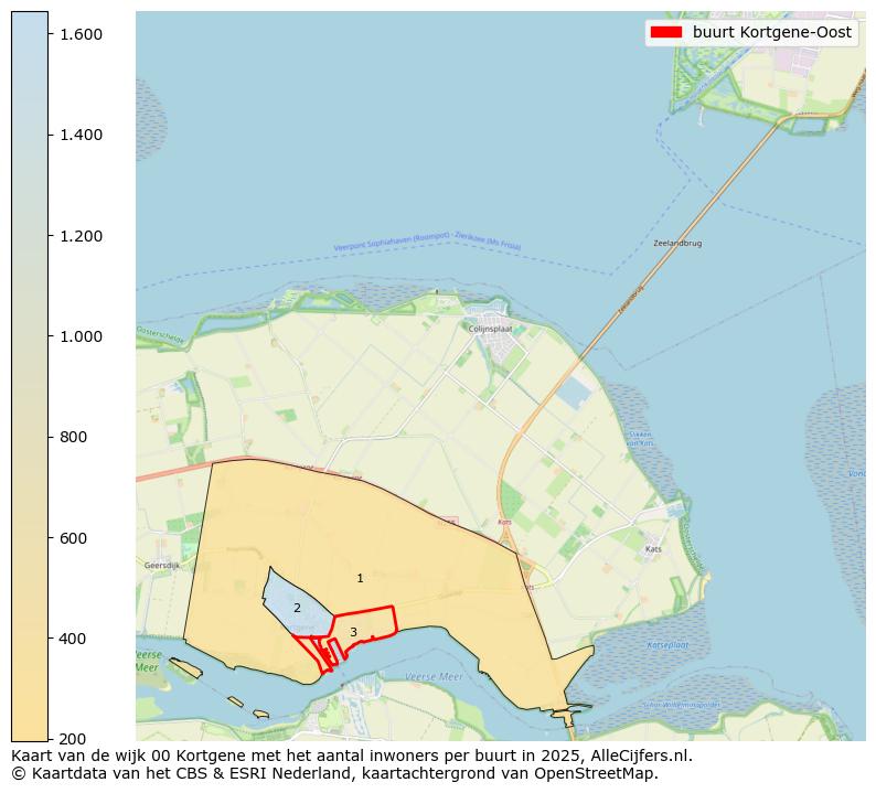 Afbeelding van de buurt Kortgene-Oost op de kaart.