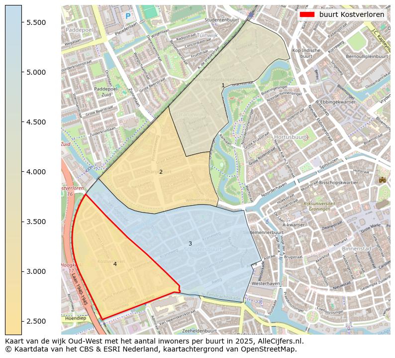 Afbeelding van de buurt Kostverloren op de kaart.