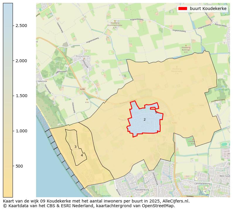 Afbeelding van de buurt Koudekerke op de kaart.