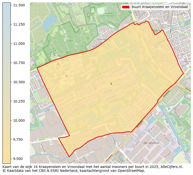 Afbeelding van de buurt Kraayenstein en Vroondaal op de kaart.