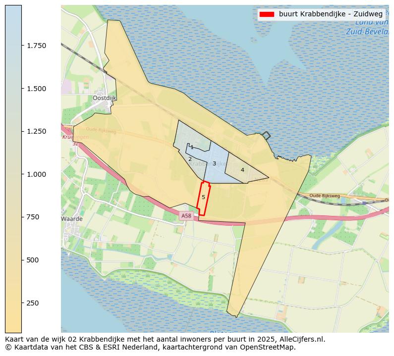 Afbeelding van de buurt Krabbendijke - Zuidweg op de kaart.